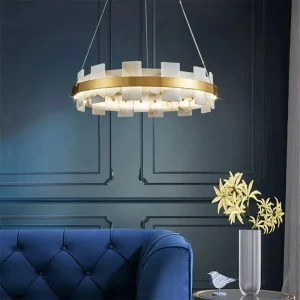 Modern Mica Stone Luxury Indoor Lighting Chandelier Pendant Lights Decoration for Home Hotel Lobby Decoration