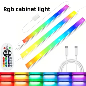 Modern Minimalism RGB Remote Control Plug in Stepless Dimming 16 Color Conversion Plastic Cabinet Lamp Colorful Atmosphere
