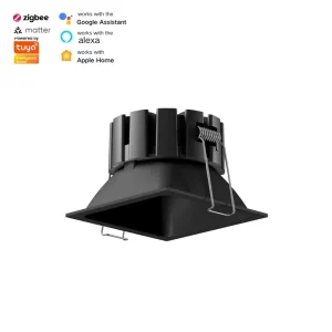 Modern Minimalist Adjustable Ceiling Spot Light Black Square Housing Aluminum Smart Sensor Alexa Tunable Dimmable G10 Spotlight