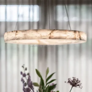 Modern Minimalist Alabaster LED Pendant Light Indoor Decoration Living Room Hallway Kitchen Island Chandelier Pendant Lights