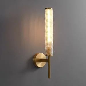 Modern Minimalist All Copper Light Luxury Wall Lamp Nordic Designer Living Room Background Wall Bedroom Bedside Lamp for Hotel