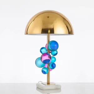 Modern Minimalist Creative Colorful Crystal Decorative Marble Living Room Study Desk Lamp Bedside Table Lamp