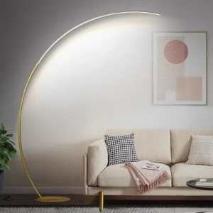 Modern Minimalist Dimmable Linear Floor Lamp Nordic Living Room Classic Steel Silicon Black/Gold Arc Floor Lamp