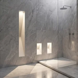 Modern Minimalist Frameless Recessed LED Wall Light Long Strip Square Embedded Wall Lamp for Indoor Outdoor Corridor Bathroom