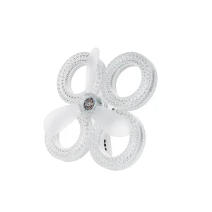 Modern Minimalist LED Ceiling Fan Light for Bedroom & Study 3-Color Dimmable Smart Control Ultra-Slim Design