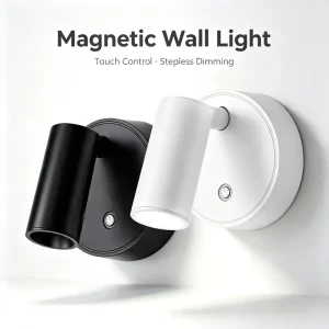 Modern Minimalist LED Wall Lamp Three-color Light Touch Control Dimmable for Bedroom Living Room Hallway Corridor Decoration