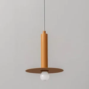 Modern Minimalist Pendant Light Macaron Color Geometric Cylinder Disc Matte Metal Hanging Chandelier for Bar Counter