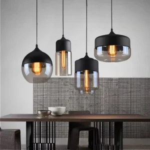 Modern Minimalist Single Head Glass Chandelier Pendant Light for bar Dining Room Living Room