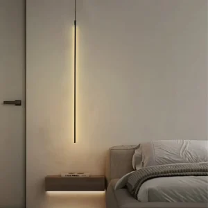 Modern Minimalist Square Linear LED Pendant Lamp 3000K 4000K 6000K Dimmable Light for Bedroom Living Room