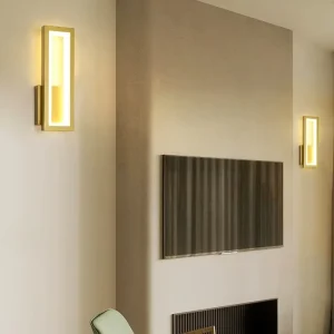 Modern Minimalist Square Linear Wall Lamp Suitable for Bedroom Bedside Living Room Background Wall Wall Light