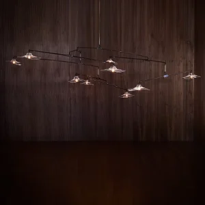 Modern Minimalist Unique Glass Pendant Light Creative Vintage Chandelier for Hotel Villa Bedroom Living Room