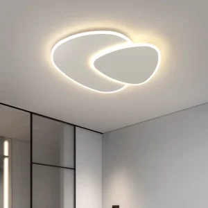 Modern Minimalist White Iron Acrylic Super Thin Bedroom Ceiling Lamps with Switch Control