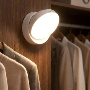 Modern Motion Sensor 360 Rotation LED Wireless Light Bedroom Lamp USB Rechargeable Energy Saving Plastic Cabinet Light