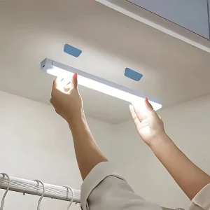 Modern Motion Sensor LED Night Light Cabinet USB Rechargeable White Plastic