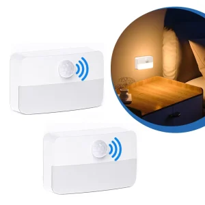 Modern Motion Sensor Night Light with AAA Battery Powered LED Middle Size Warm White Cabinet Light for Kitchen Bedroom Wardrobe