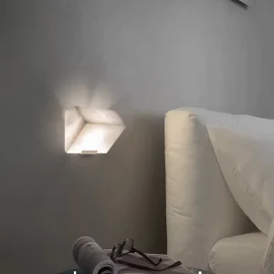Modern Nordic Alabaster LED Living Room Background Wall Lamp Bedside Bedroom Study Decorative Lamps