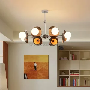 Modern Nordic Creative Chrome Pendant Light Living Room Dining Room Personality Bedroom Bedside Multi Head Chandelier