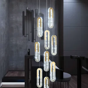 Modern Nordic Gold Chandeliers and Pendant Lights LED Adjustable Height Project Installation Home Living Room Hotel