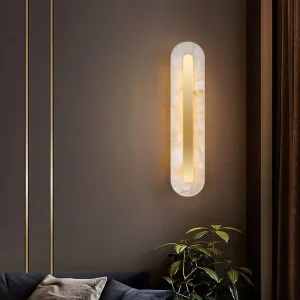 Modern Nordic LED Wall Lamps Creative Marble Indoor Gold Minimalist Line Luxury Design Bedside Wall Decor Easy Recessed Home