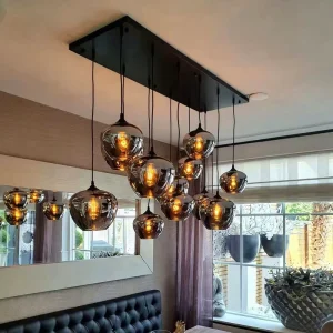Modern Nordic Lighting Fixture LED Glass Pendant Light Hotel Dining Room Home Living Room Hanging Chandelier