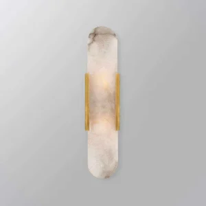 Modern Nordic Marble Sconce LED Bedside Light Aluminum Capsule Alabaster Stone Background Wall Lamp Home Hotel Living Room Decor