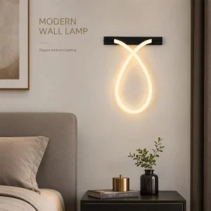 Modern Nordic Minimalist LED Wall Lamp White Silica Gel Sconce Staircase Bedroom Bedside Hallway Interior Decor