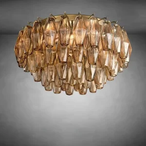 Modern Nordic Retro Glass Flush Mount Pendant Light Home Office Dining Room Villa Hanging Chandeliers Pendant Lights