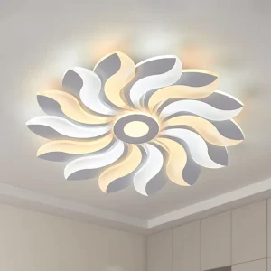 Modern Nordic Style LED Ceiling Lamp with Metal Acrylic Construction AC Powered for Bedroom and Living Room Lighting