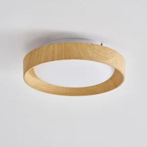 Modern Nordic Wood Color LED Ceiling Light Energy Saving Eye Protection Surface Mounted Application for Bedroom