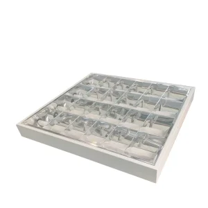 Modern Office Ceiling Grille Lamp 4x8w Rectangle Louver Recessed Troffer Led Light Fixture