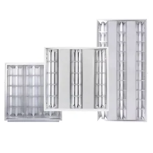 Modern Office High Efficiency LED Light Fixture 60×60 Troffer Lamp T8 T5 Louver Recessed Grill Lamp Including Fluorescent T5