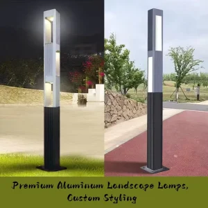 Modern Outdoor IP65 Waterproof Aluminum LED Garden Bollard Light Landscape Decorative Post Lamp for Villa Park Path Lighting