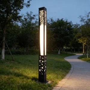 Modern Outdoor LED Landscape Post Light Anti Corrosion Aluminum Garden Bollard Light Yard Lighting for Villa Community Street