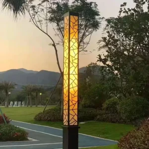 Modern Outdoor LED Landscape Street Post Pole Bollard Light 3m Aluminum Garden IP65 Waterproof Solar AC Power Light Sensor High