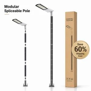 Modern Outdoor LED Solar Lamp Post Light for Gardens Motion Sensor Battery Included Energy Efficient IP65 Solar Power Supply