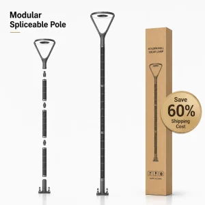 Modern Outdoor Sectional Modular LED Solar Lamp Post Light Gardens Motion Sensor Battery Included Energy Efficient IP65 Aluminum