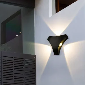 Modern Outdoor Waterproof LED Wall Lamp AC Power Decorative Aluminum Body Black Shade for Outdoor Use Wall Light
