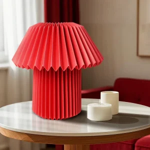 Modern Paper LED Lights AC Powered E14 Bulb Ceiling Chandelier Table Lamp Bedside Lamp for Bedroom Home Decoration