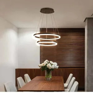 Modern Pendant Light Dimmable LED Chandelier Adjustable Hanging Pendant Lighting for Living Dining Room