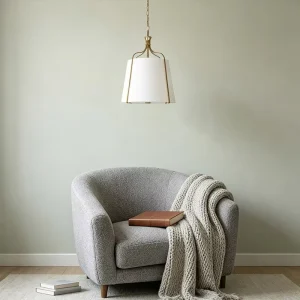 Modern Pendant Light with White Fabric Shade Luxury Gold Chandelier Hanging Lamp for Dining Room Bedroom Living Room