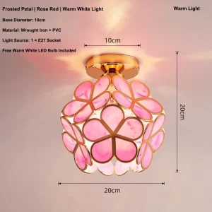 Modern Petal LED Ceiling Light Metal Frame with Acrylic Cover