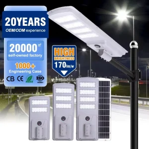 Modern Powerful Industrial Solar Luminarias Streetlight 100w 150w 200w Outdoor Waterproof Solar Energy Led Street Light