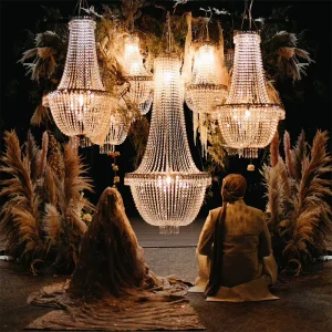 Modern Project Villa Hanging LED Light Dining Room Hotel Restaurant Crystal Chandelier Pendant Lights