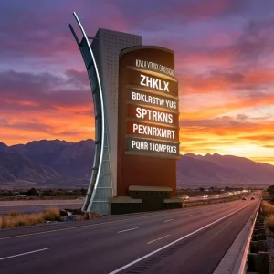 Modern Pylon Signage LED Business Advertising Light Box Outdoor Aluminum Frame Acrylic Material