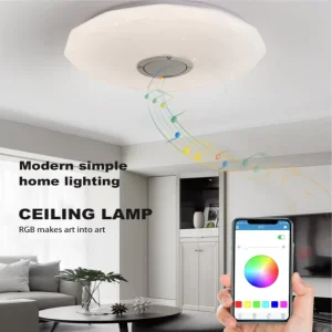 Modern RGB Smart Ultra thin Surface Mounted Bedroom Living Room Remote Control Round Led Ceiling Light