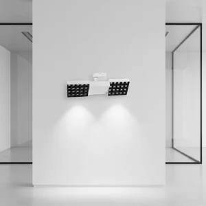 Modern Recessed COB LED Track Wall Washer Light 40W DC36V IP54 CRI90 Ra Rotatable 355 Aluminum Commercial Spaces