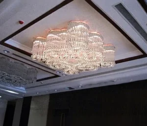 Modern Restaurant Ceiling Light Fixtures China Hotel Lighting Center Decoration Lighting Crystal Decor Lamp Crystal Ceiling Lamp