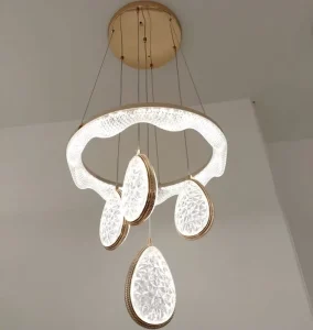 Modern Restaurant Chandelier Lights Indoor Adjustable Height Pendant Lamp 6650-4