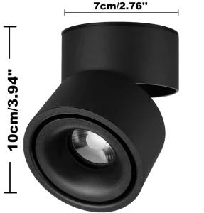 Modern Retail Spot Lighting Fixtures 10W LED Surface Downlight Rotate 360° Adjustable for Art Galley