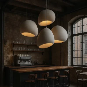Modern Retro Resin Pendant Light Remote Control Lighting Chandelier for Living Room Dining Clothing Store